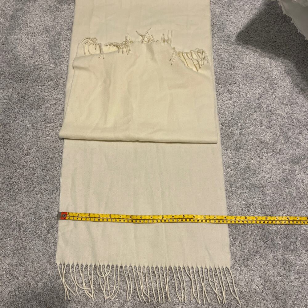 Cream Color Scarf Tag is Cut As Soft as Cashmere 16.5" x 65" - Picture 3 of 6